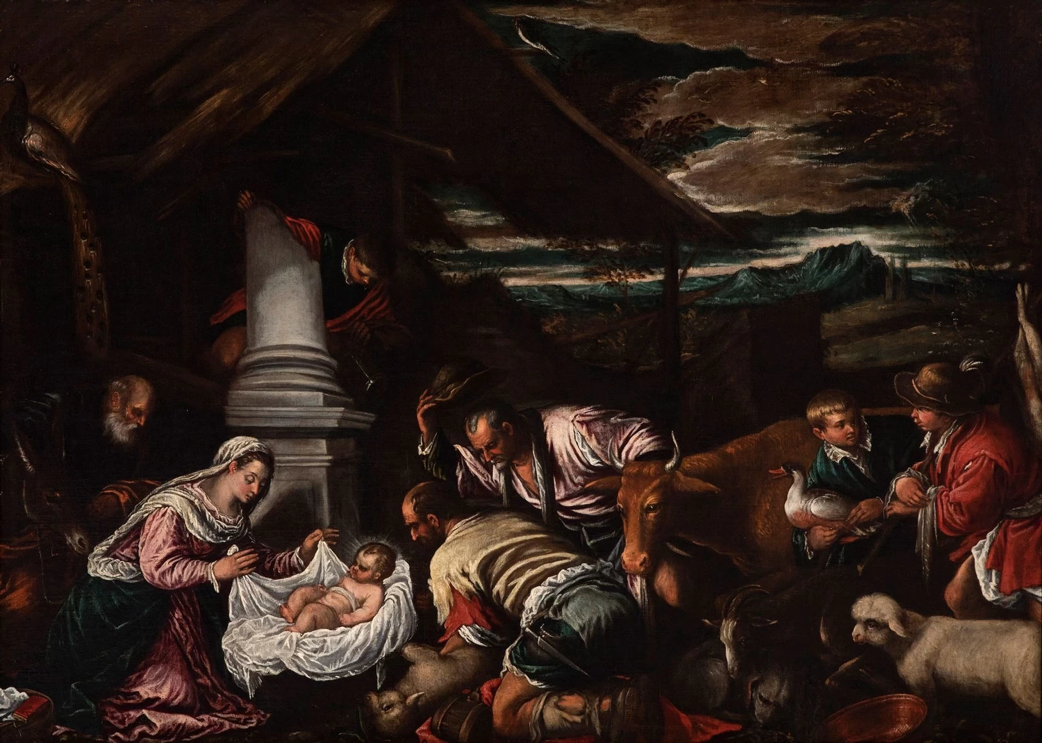 Francesco Bassano-120-Adorazione dei pastori - attribuito